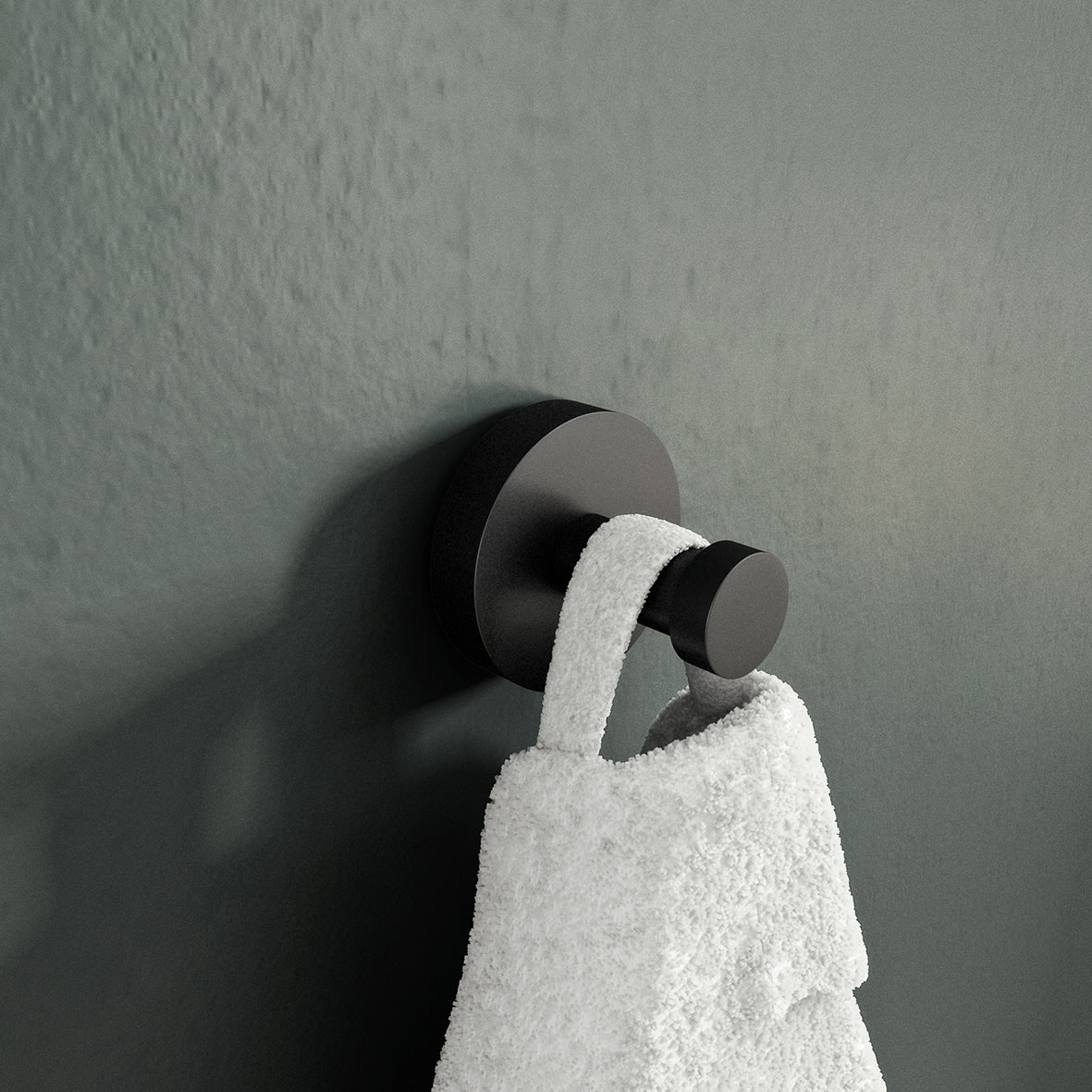 Epsom Flexi-Fix Single Robe & Towel Hook - 50.5 x 54 x 54mm - Matt Black - view 2