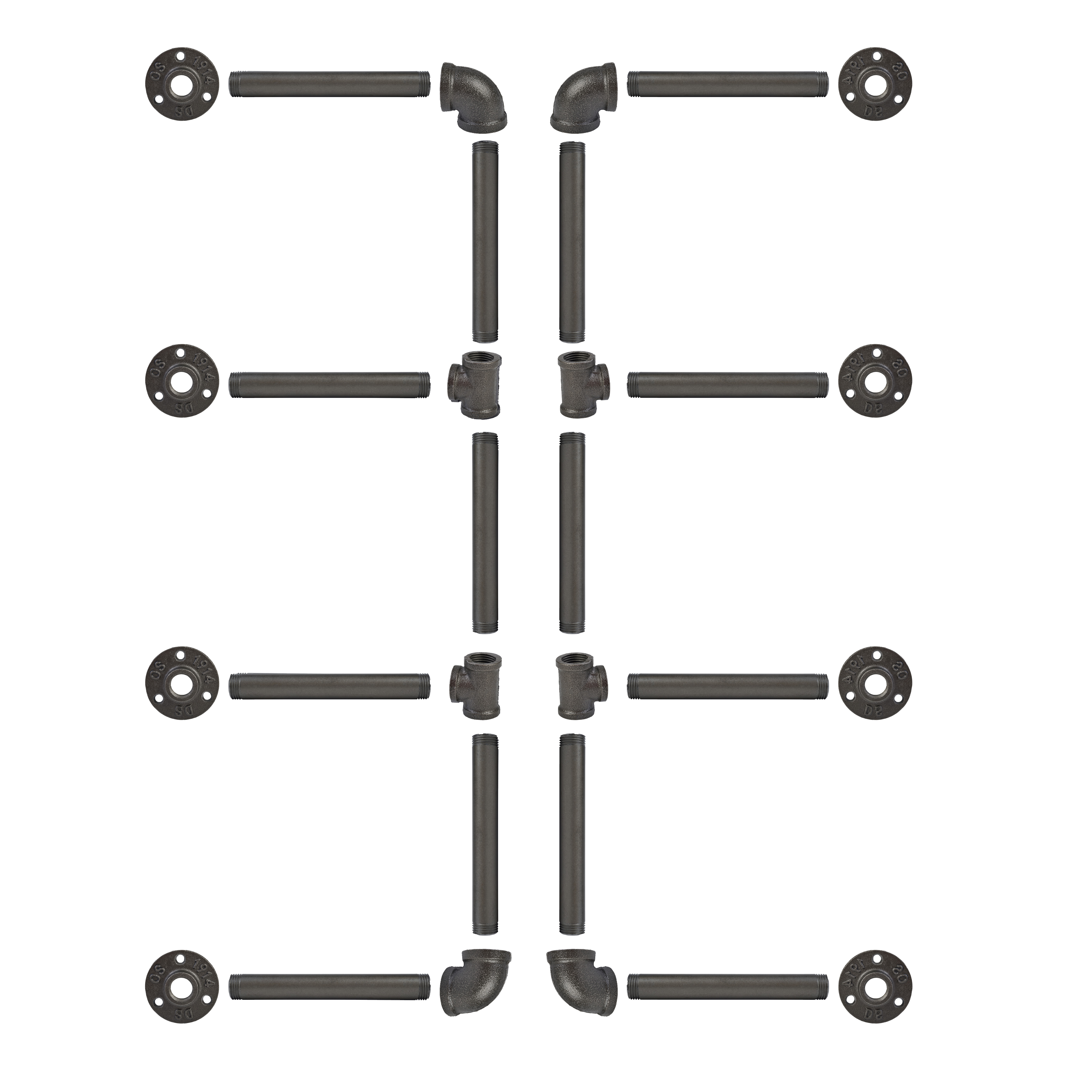 3/4" 3 Tier Pipe Shelf Kit - Grey - view 3
