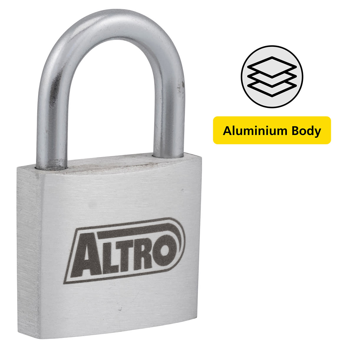 Aluminium Padlock - 40mm Body - 23.5 x 22mm Shackle - Keyed to Differ - view 2