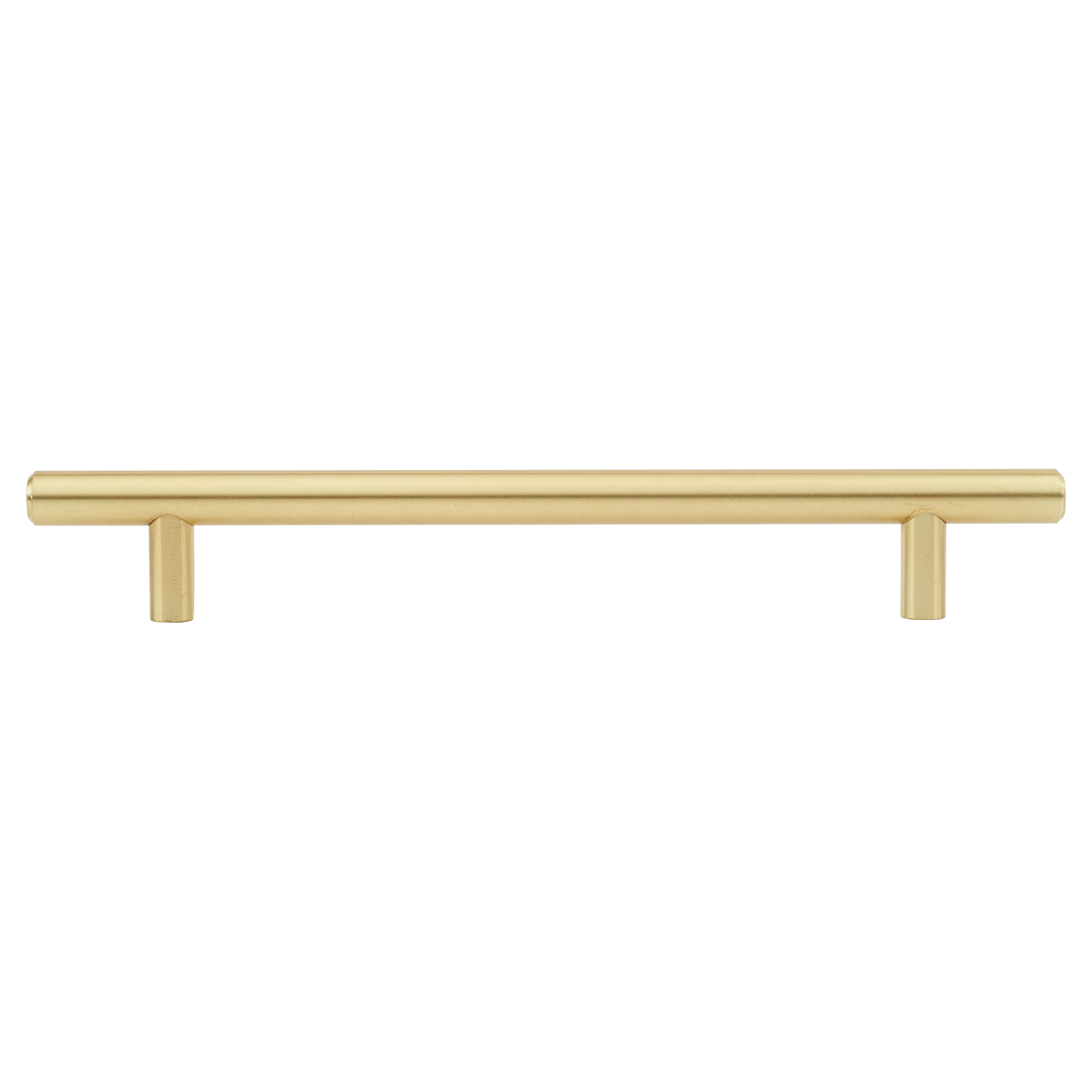 12mm T-Bar Cabinet Pull Handle - 128mm Centres - Satin Brass - view 2