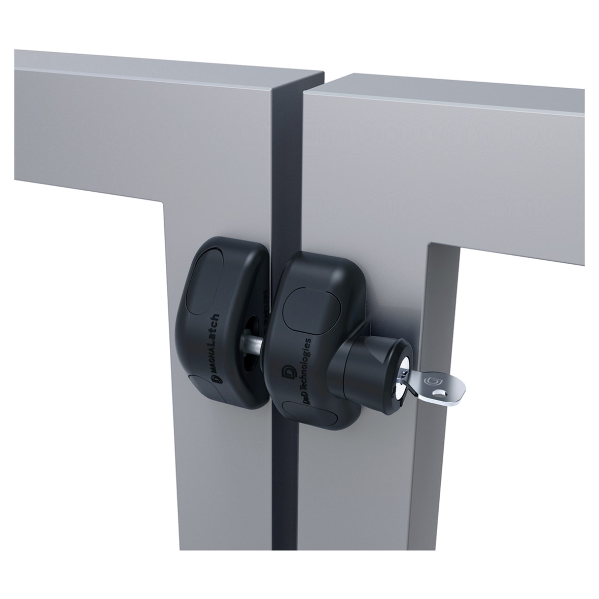 D&D Magnalatch Locking Gate Latch - Side Pull - 93 x 71mm - Black - view 2