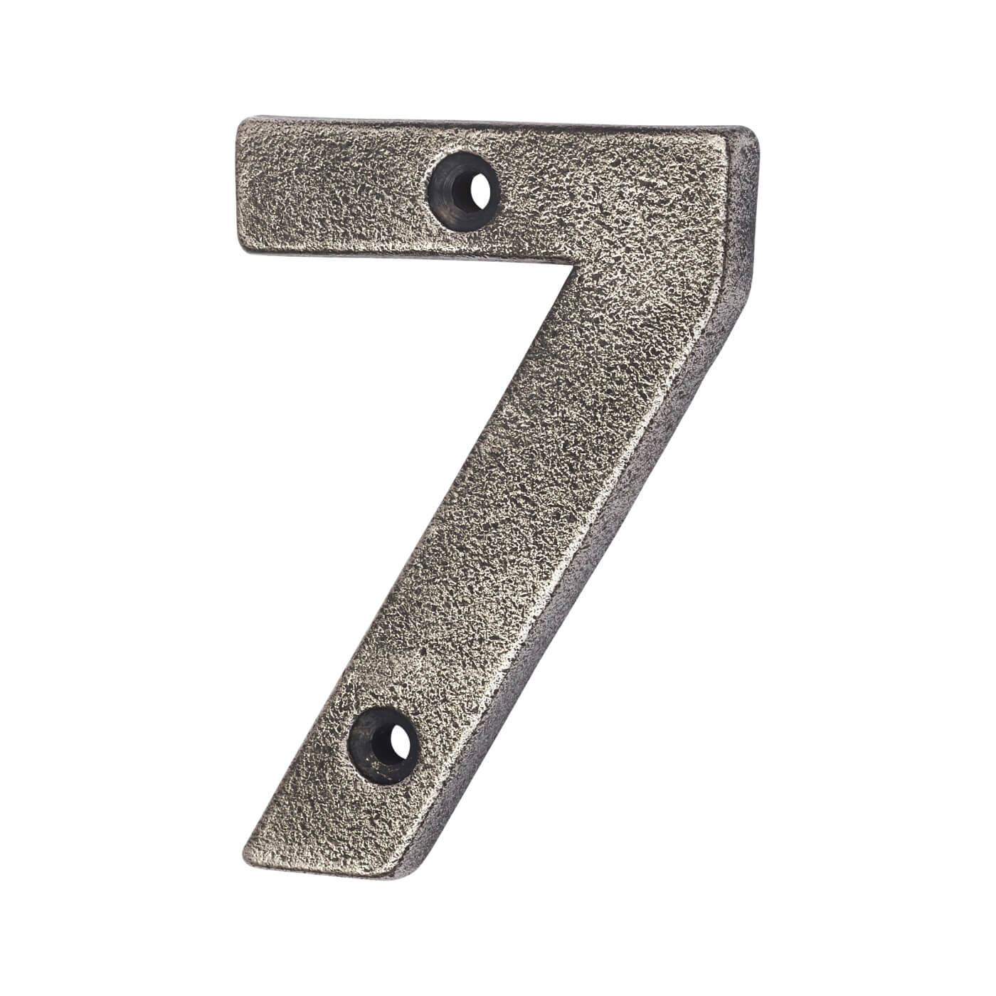 78mm Screw Fix Door Numeral - 7 - Pewter - view 2