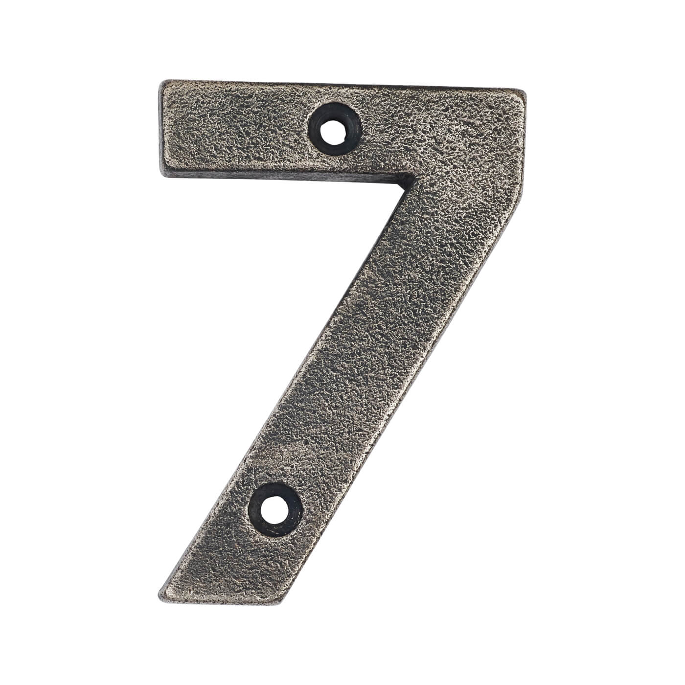 78mm Screw Fix Door Numeral - 7 - Pewter - view 3