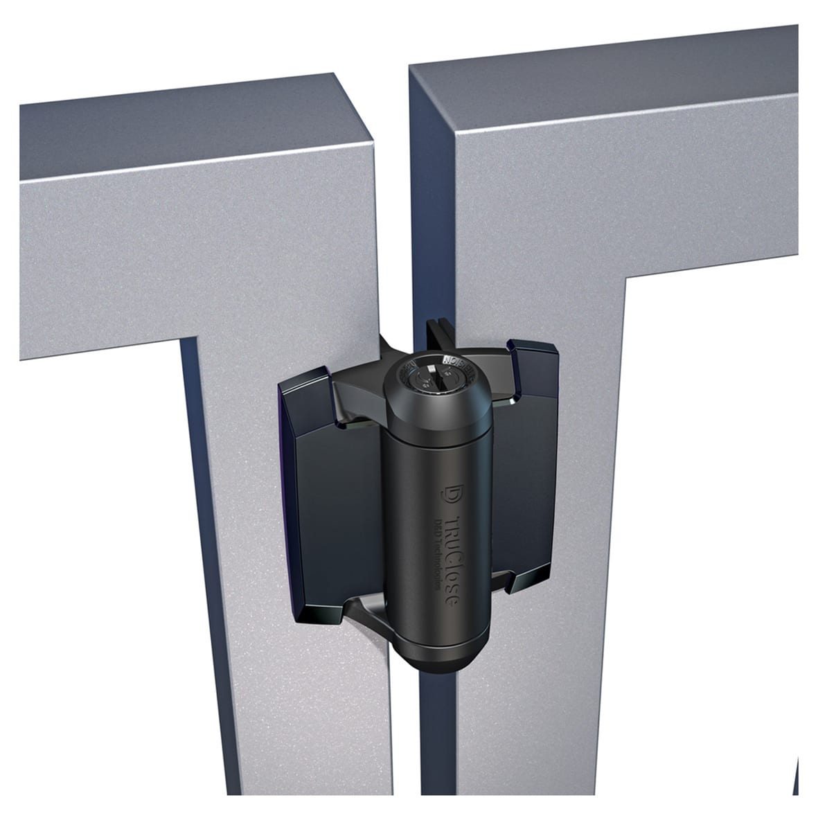 D&D TrueClose Light Duty Nylon Gate Hinge - With Legs - 96 x 75 x 26mm - Black - Pair - view 2