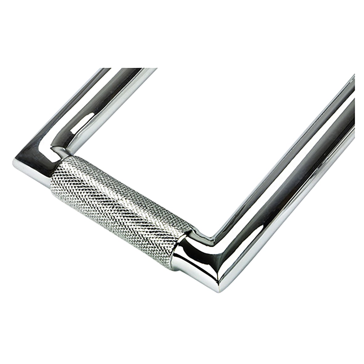 Brompton Rectangular Knurled Door Knocker - Polished Chrome - 145 x 90mm - view 4