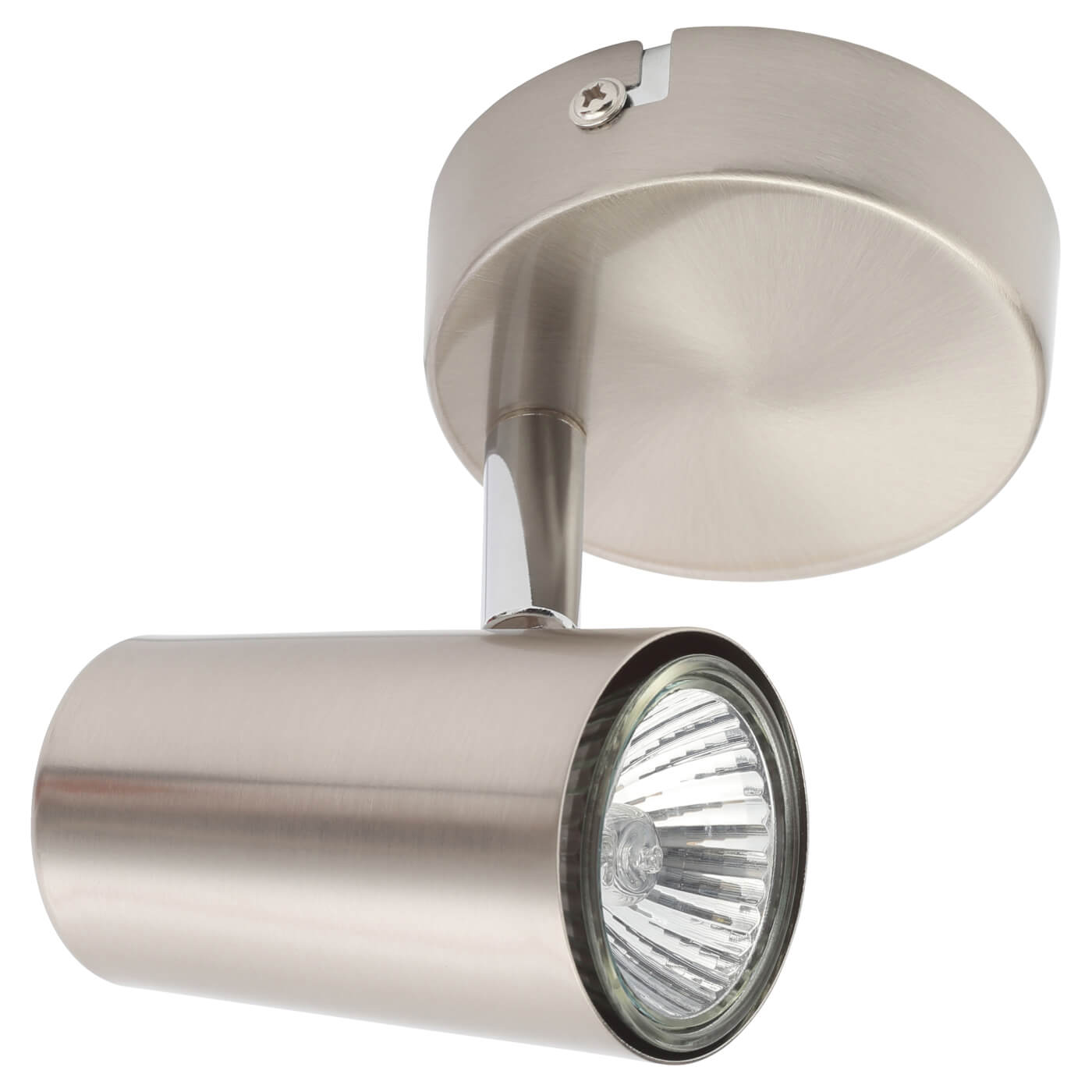 Forum Inlight Harvey Single Circular Ceiling Spotlight - Satin Nickel - view 2