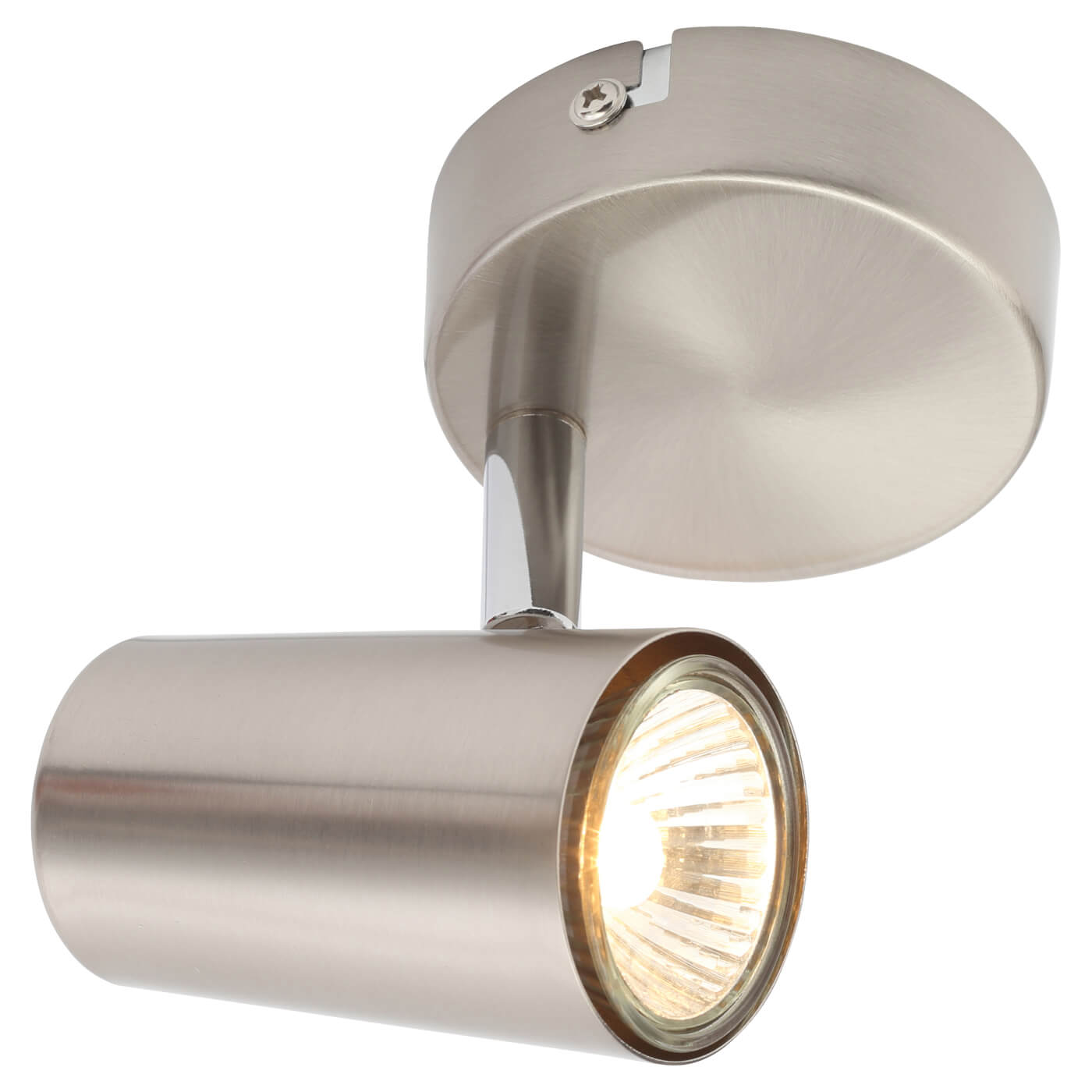 Forum Inlight Harvey Single Circular Ceiling Spotlight - Satin Nickel - view 3