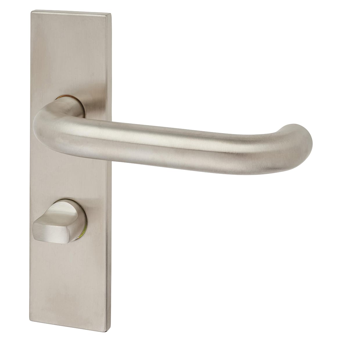 Satin Stainless Steel 19mm Return to Door Bathroom Door Handles - Square - 57mm c/c - RH - view 4
