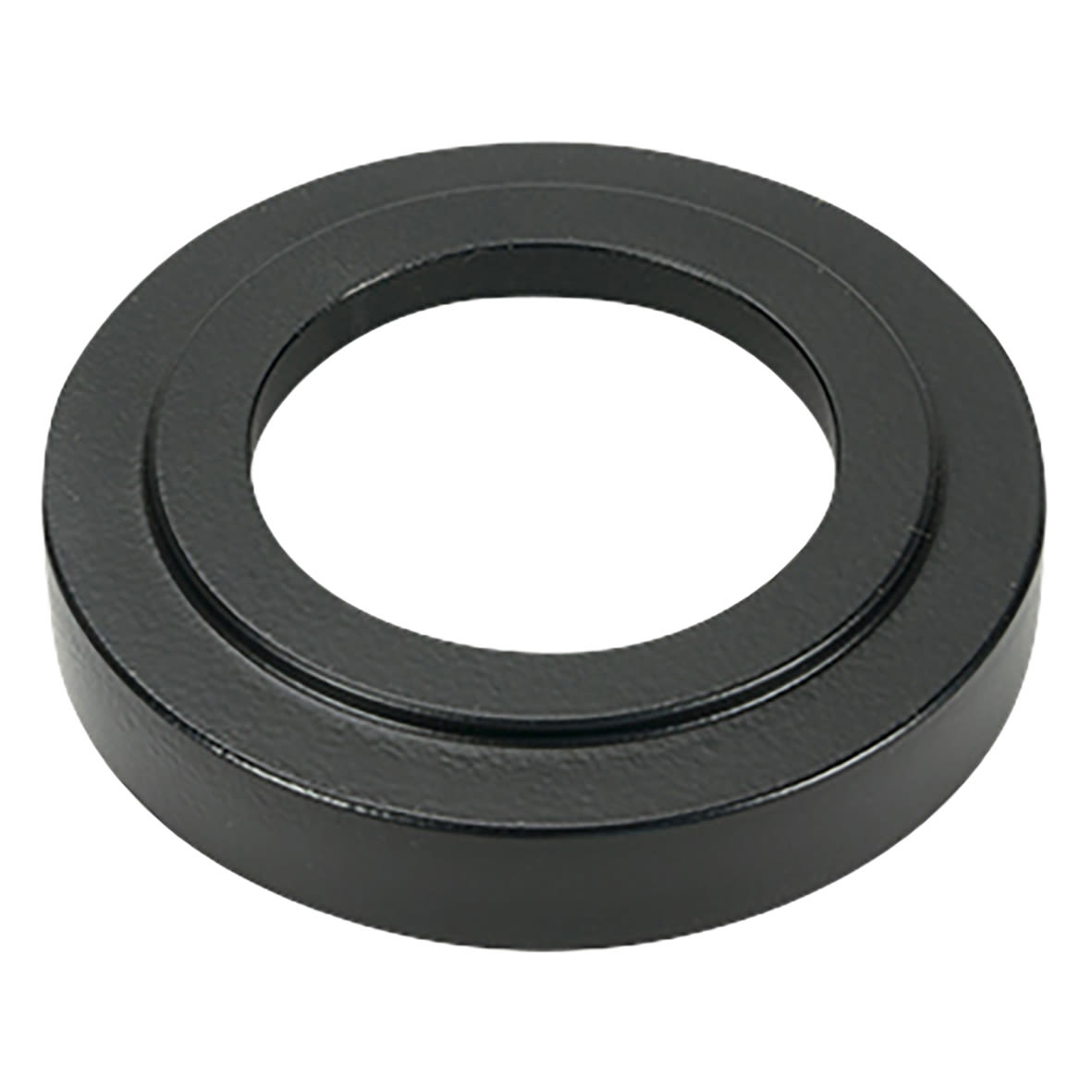 Matt Black Door Handles on Round Art Deco Rose - Newbury Range - view 3