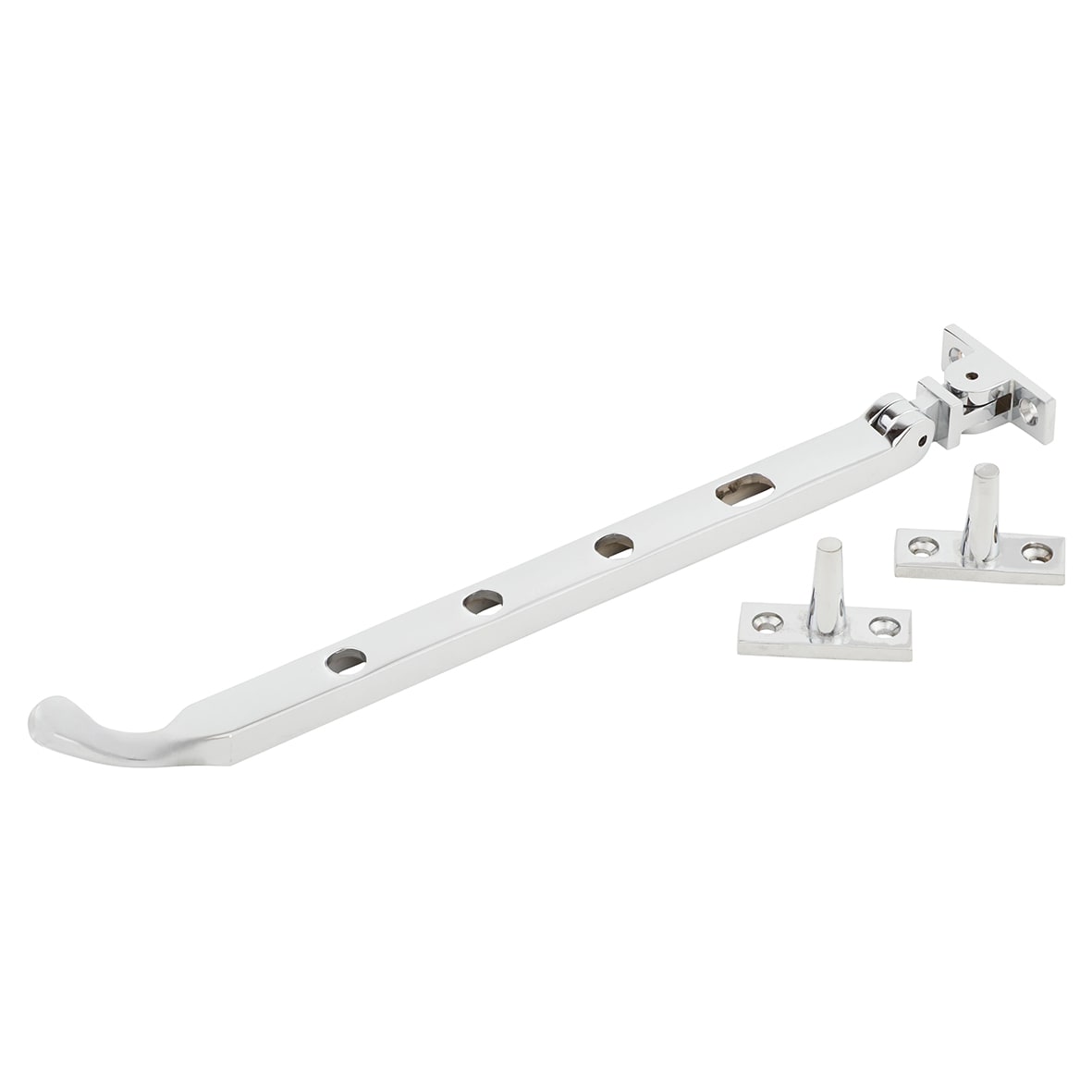 Bulb End Casement Window Stay - 10"/250mm Length - Polished Chrome - view 2