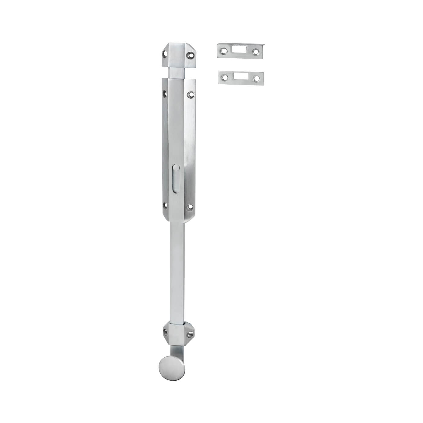 Extra Long French Door Bolt/Flat Section Bolt - 355 x 36mm - Satin Chrome - view 2