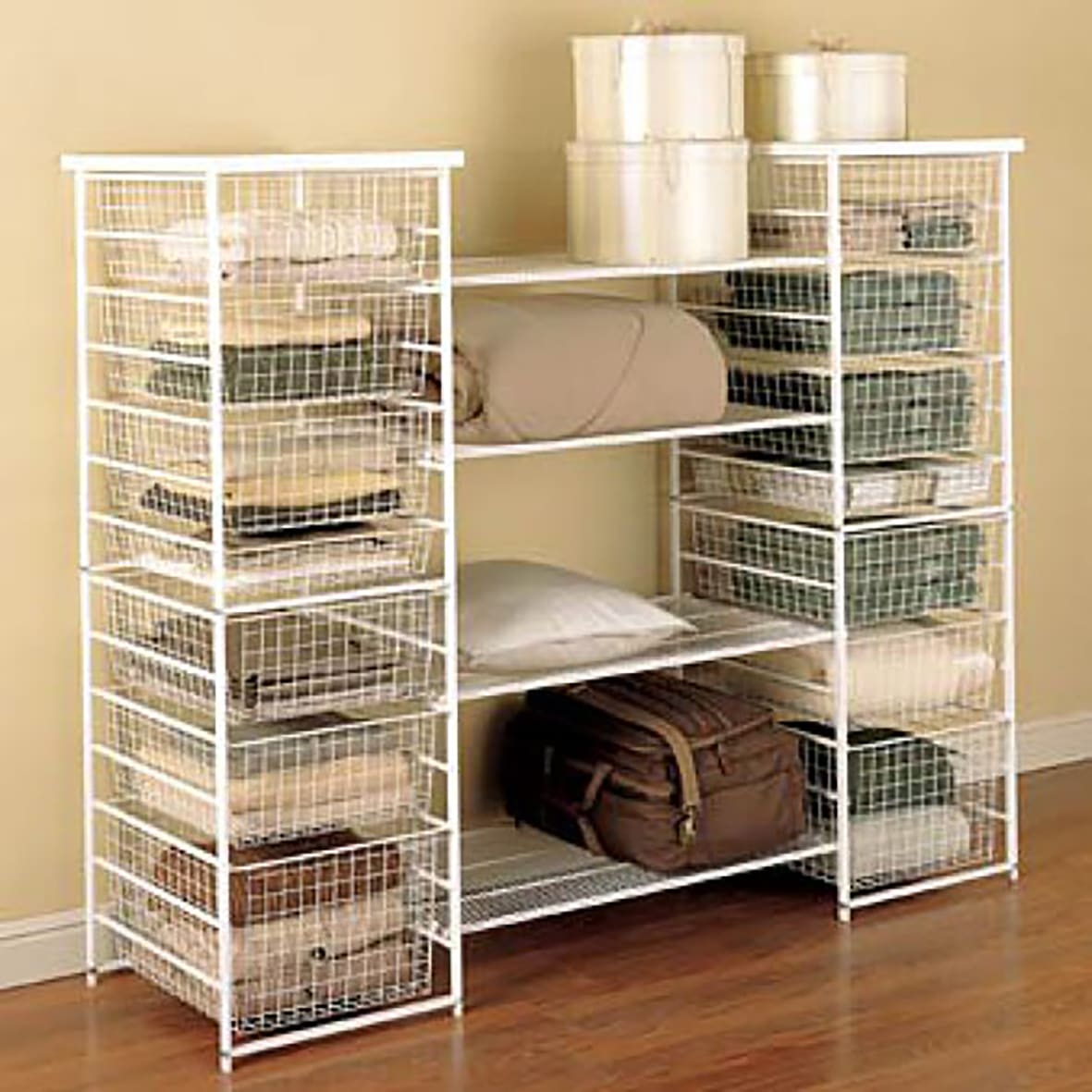 Drawer Basket Tower - Wire Shelf Clips - Translucent - Pack of 4 - view 2