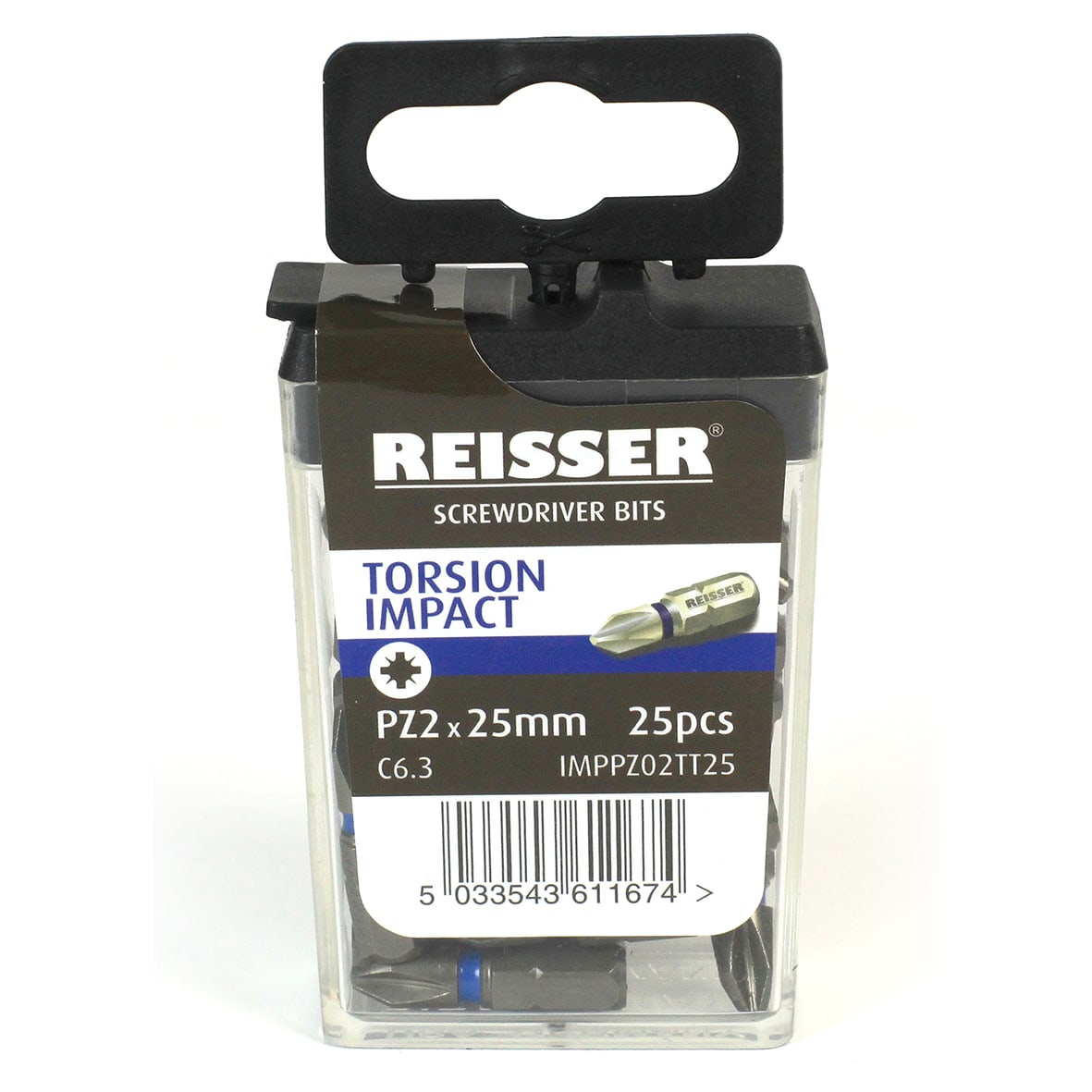 Torsion Impact Driver Bits - Pozi - - 25mm Length - Pack of 10 - view 2