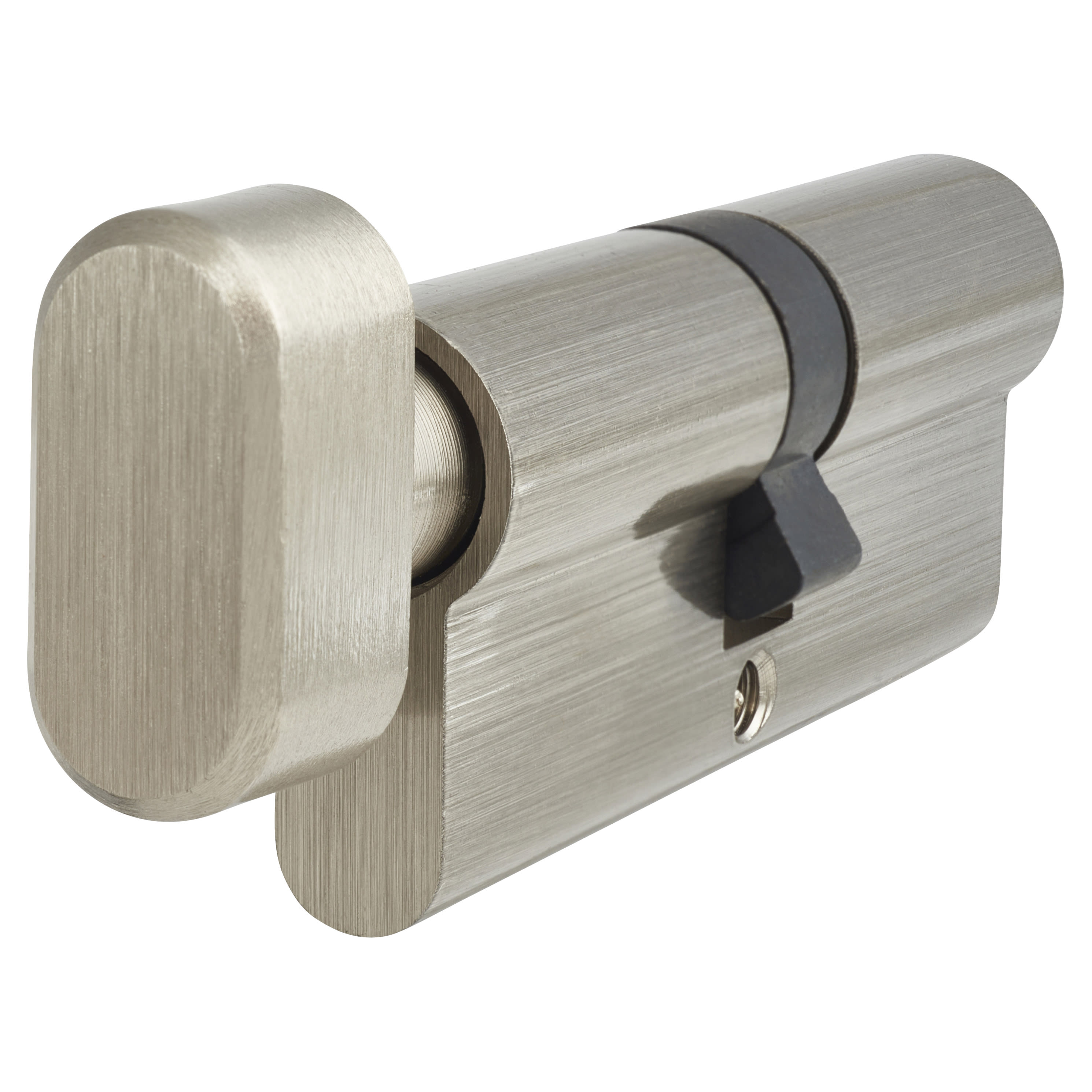 5 Pin 80mm Euro Thumbturn Cylinder - 40mm Turn + 40mm - Satin Nickel - Keyed to Differ - view 3