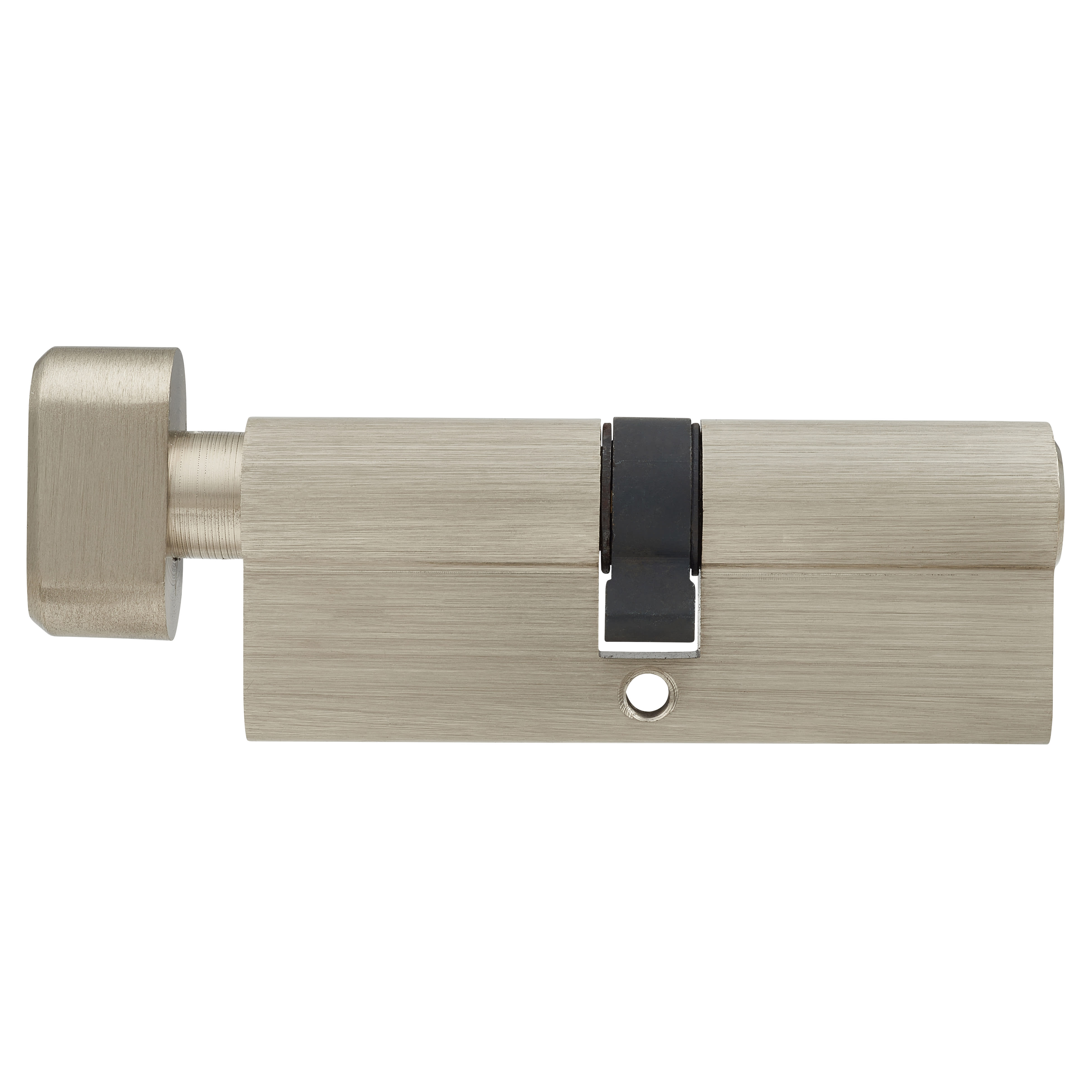 5 Pin 80mm Euro Thumbturn Cylinder - 40mm Turn + 40mm - Satin Nickel - Keyed to Differ - view 4