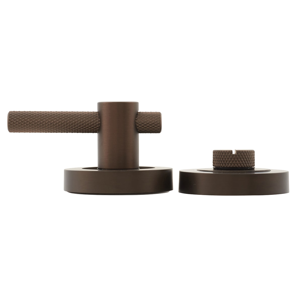 Knurled Easy Bathroom Turn & Release - 50mm Diameter - Dark Bronze - view 4