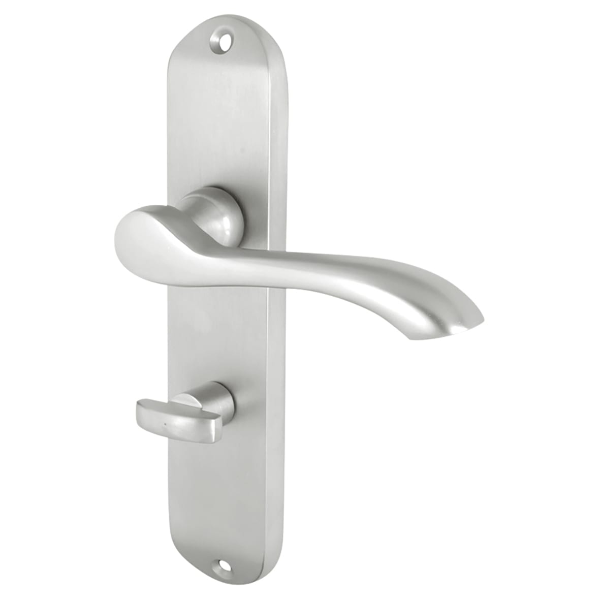 Satin Chrome Scroll Bathroom Lock Door Handles Pack - Ancona Range - view 2