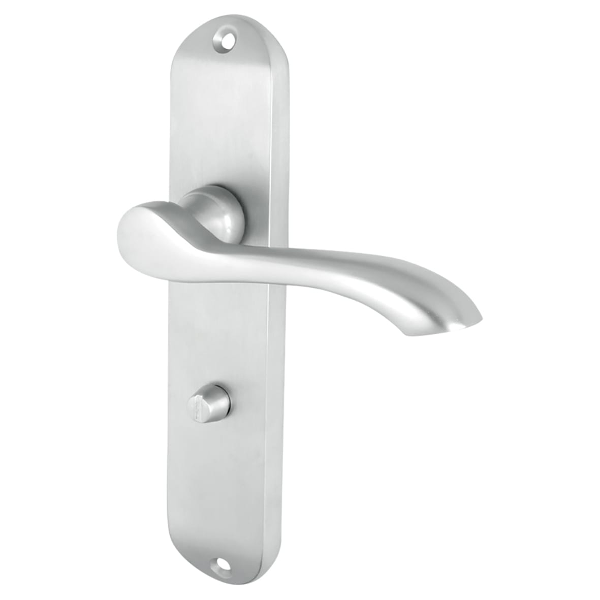 Satin Chrome Scroll Bathroom Lock Door Handles Pack - Ancona Range - view 3