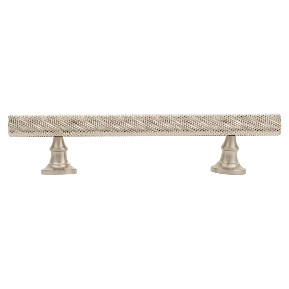 York 12mm Knurled T-Bar Cabinet Pull Handle - 96mm Centres - Satin Nickel - view 2
