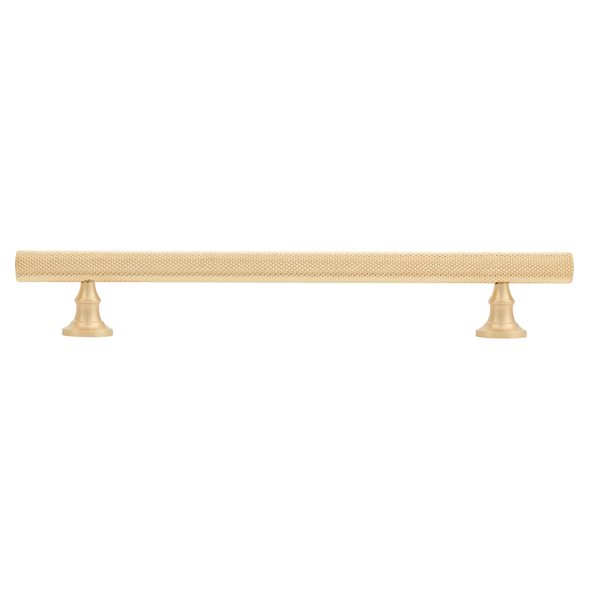 York 12mm Knurled T-Bar Cabinet Pull Handle - 160mm Centres - Satin Brass - view 2