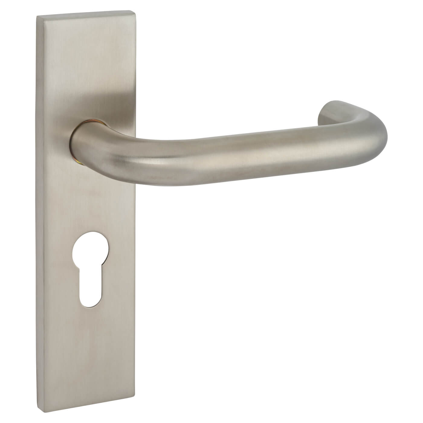 Satin Stainless Steel 19mm Return to Door Euro Lock Door Handles - Square - 47.5mm c/c - view 3