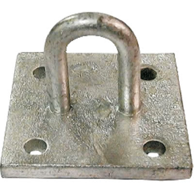 Staple on Plate - 6mm Link - Galvanised - view 2