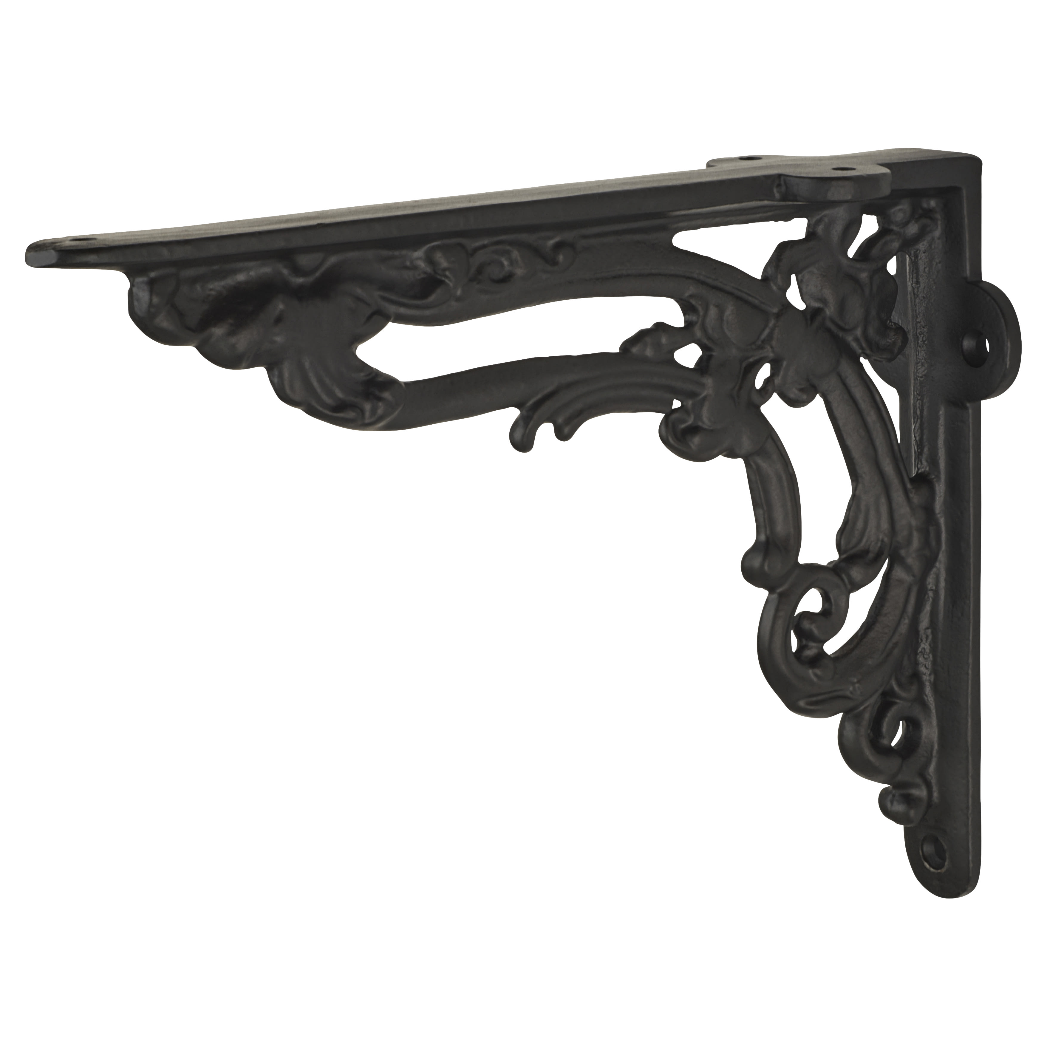 Nouveau Shelf Bracket - 210 x 160mm - Black - view 2