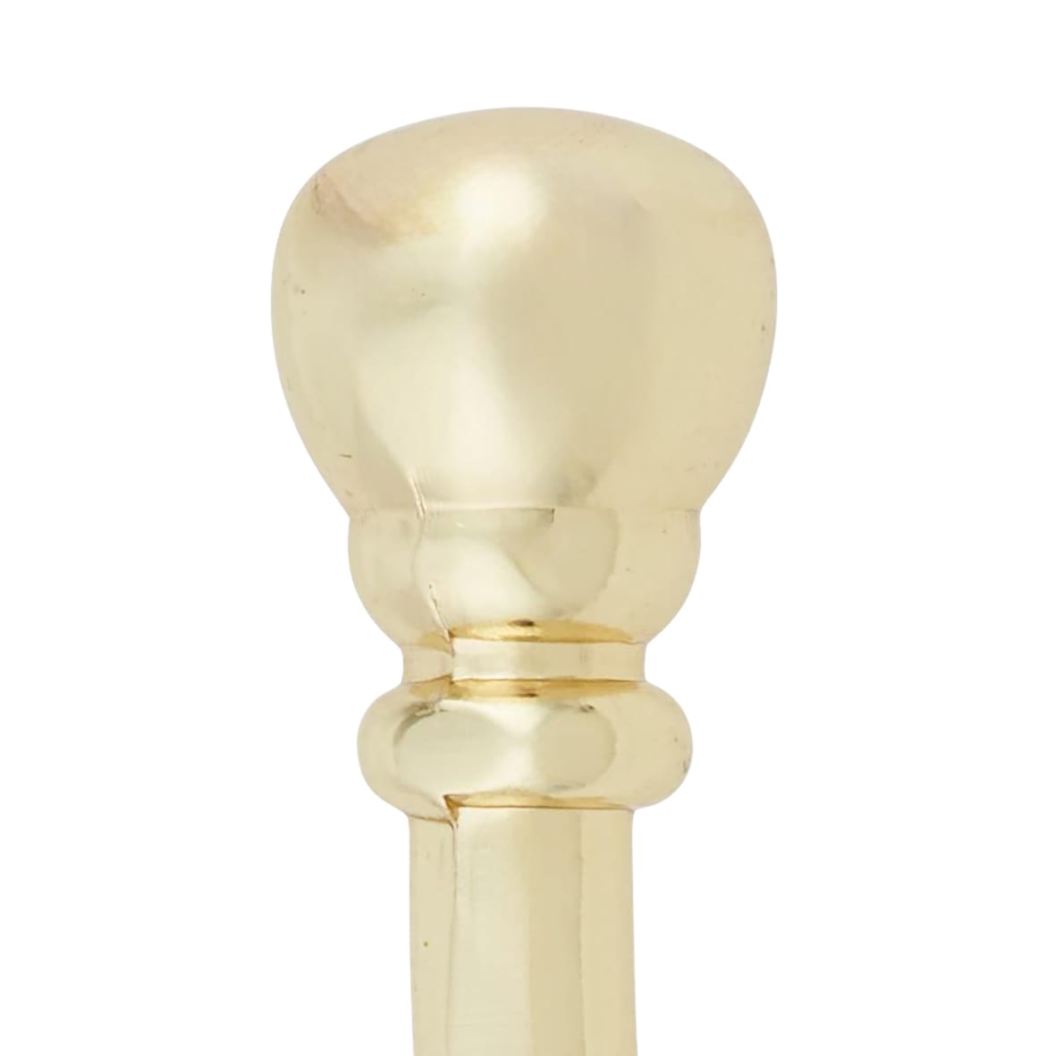 Diecast Ball End Single Hat & Coat Hook - 130 x 35mm - Polished Brass - view 3
