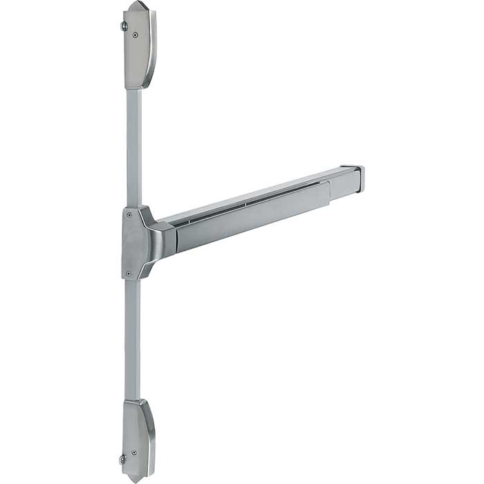 Single Door 2 Point Touchbar Panic Bolt - Timber/Metal Door - Silver - view 2