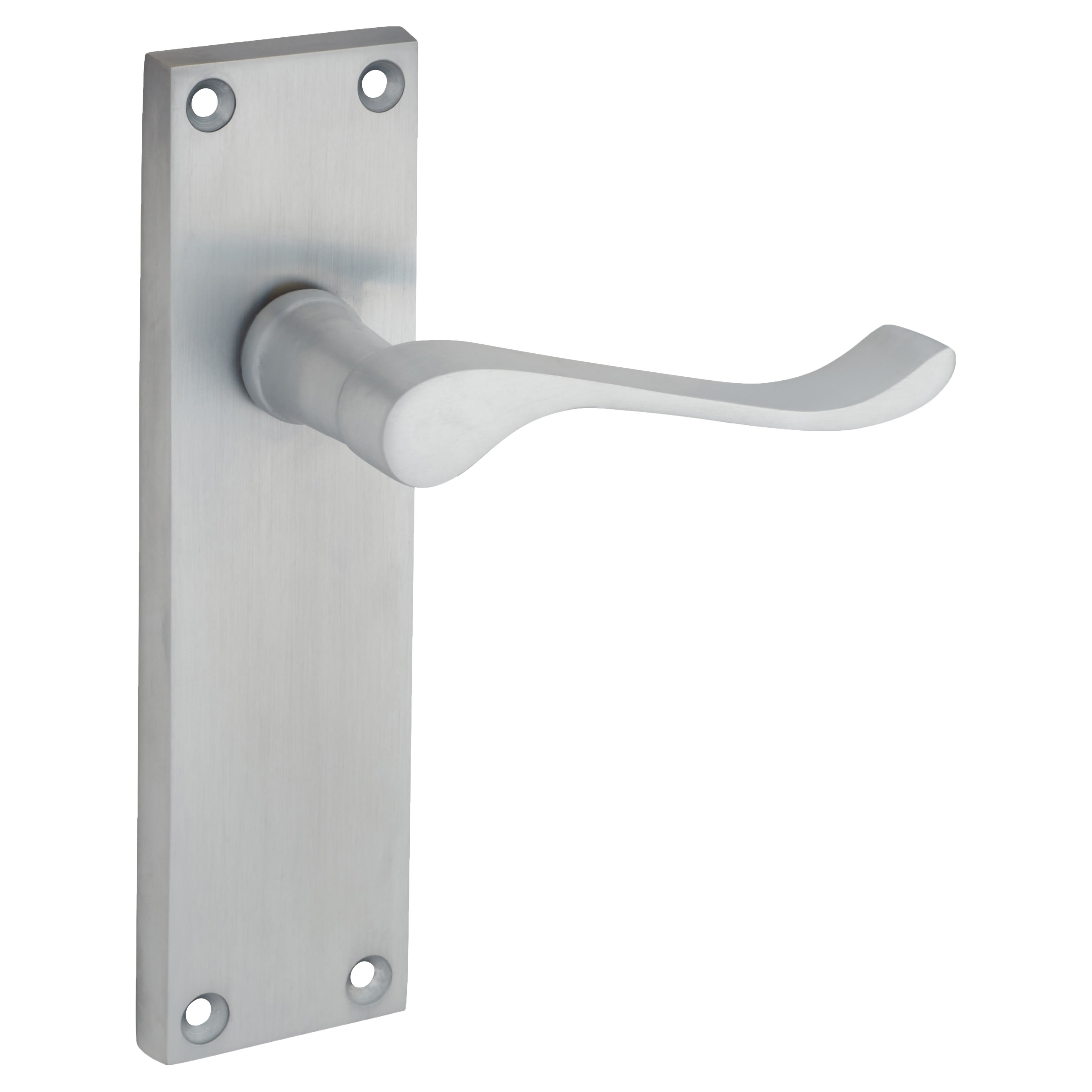 Satin Chrome Budget Scroll Latch Door Handles - Mia Range - 153 x 42mm - view 4
