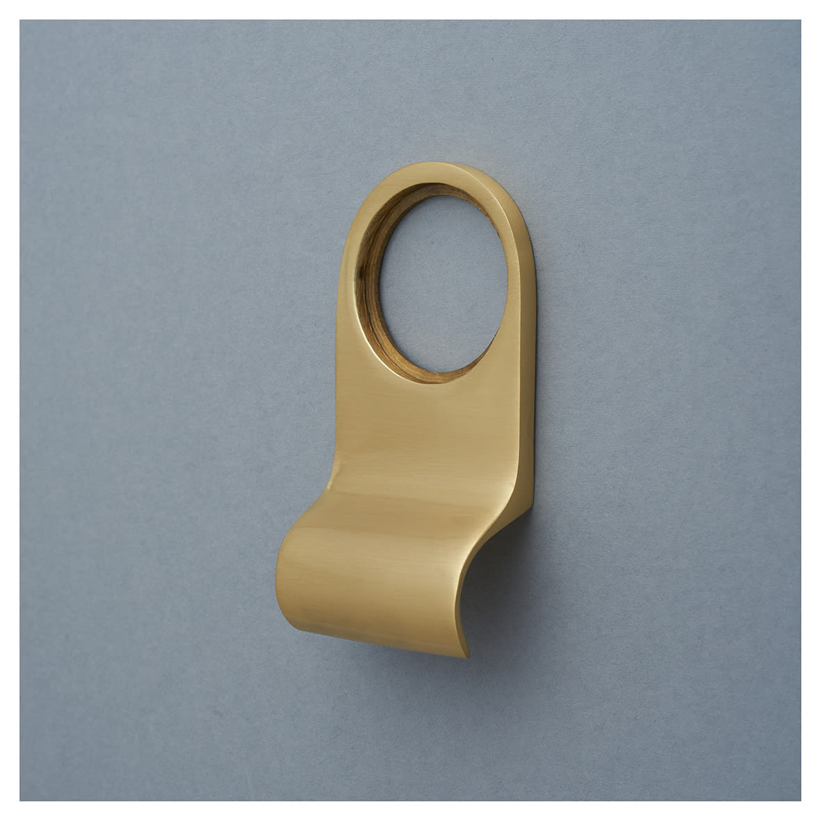 Satin Brass Rim Cylinder Pull - 80 x 40mm - view 3