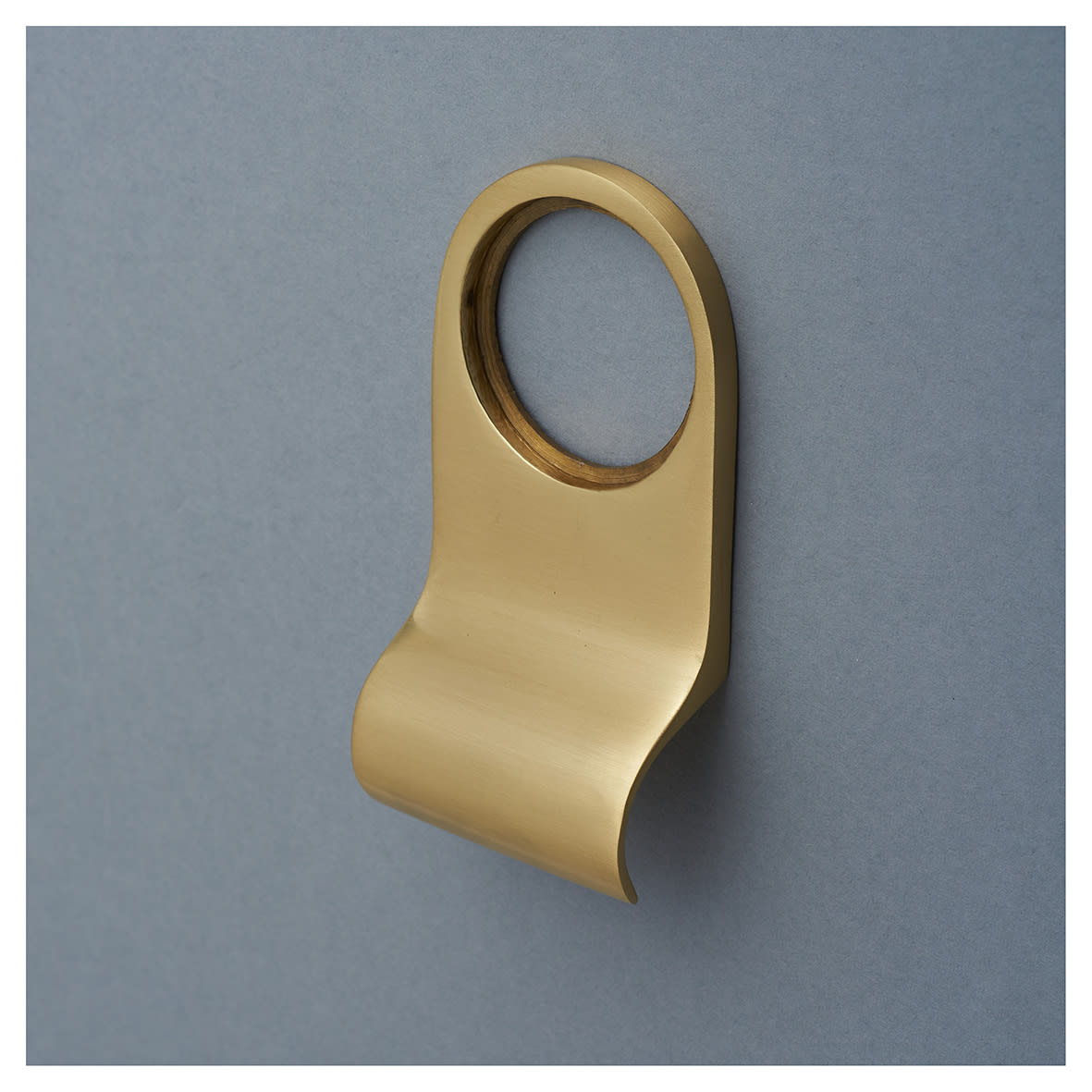 Satin Brass Rim Cylinder Pull - 80 x 40mm - view 4