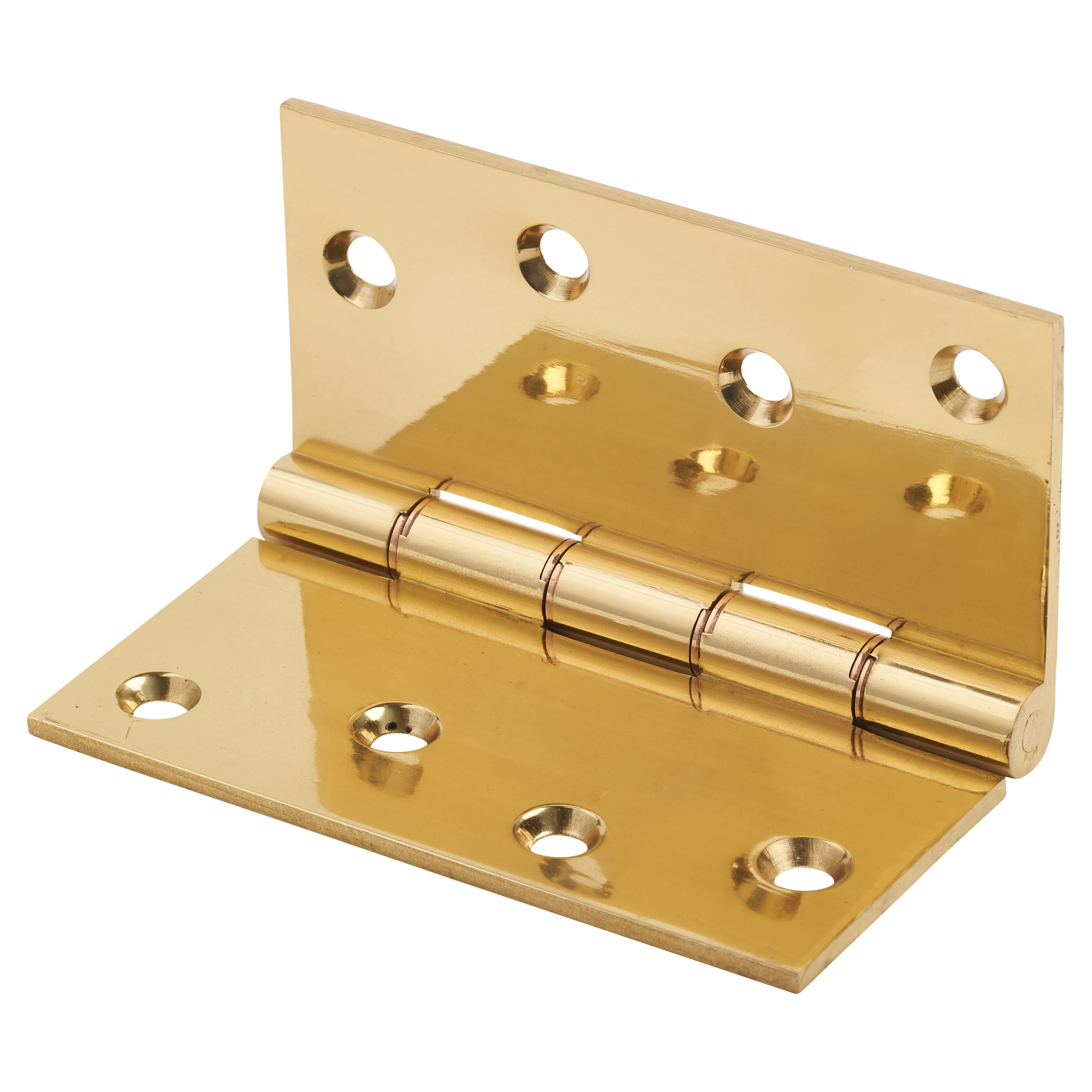 Quality Projection Hinge - 102 x 102 x 3mm - Polished Brass - Pair - view 3
