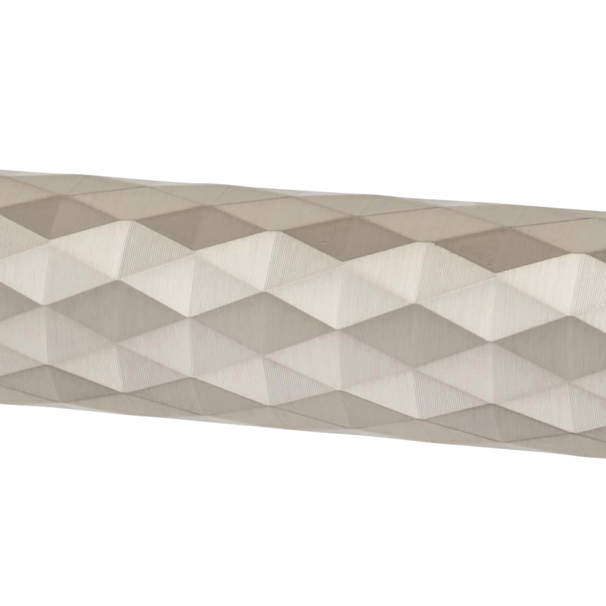 Satin Nickel Diamond Door Handles on Round Rose - Luna Range - view 4