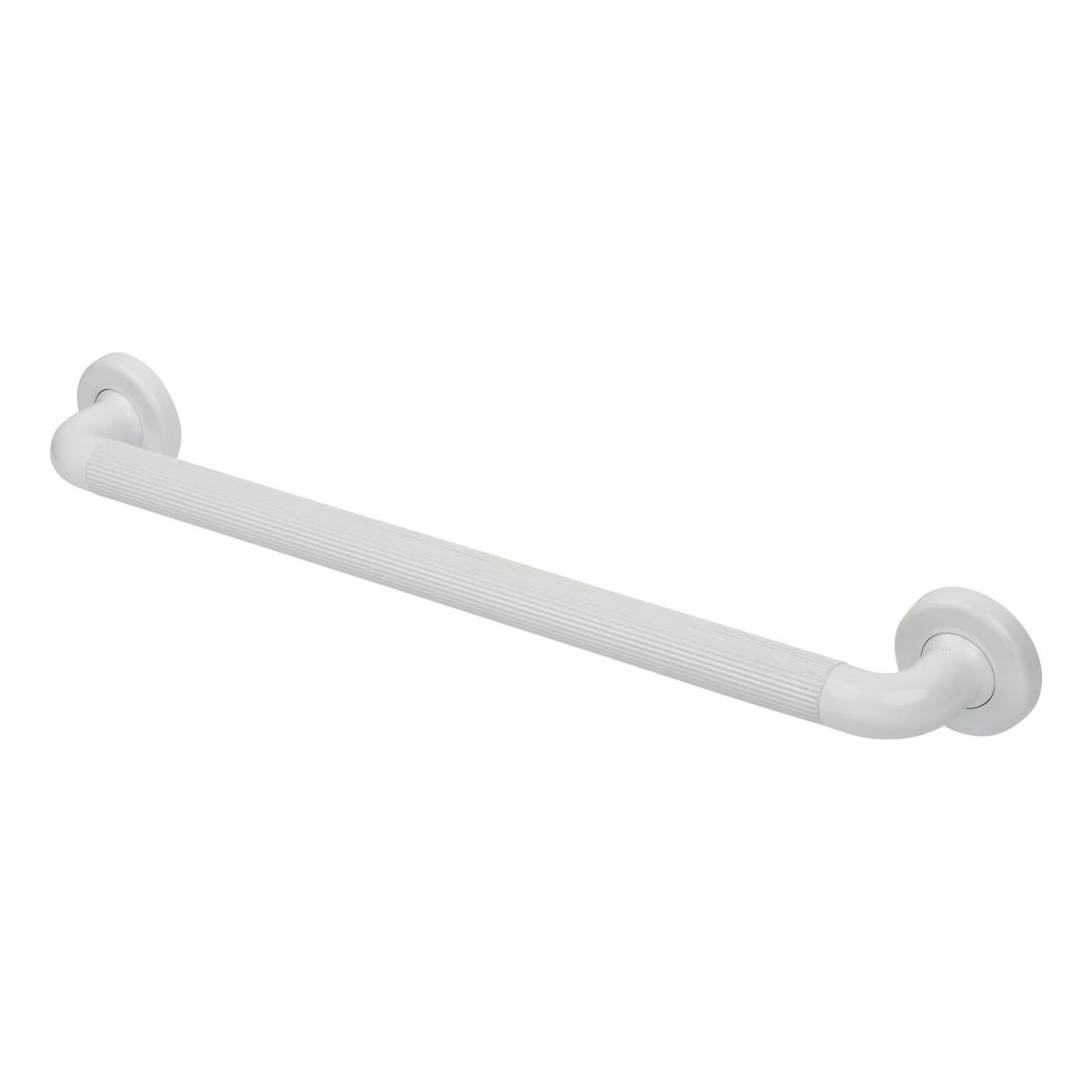 36mm Plastic Fluted Grab Rail - 610mm Length - White - view 2