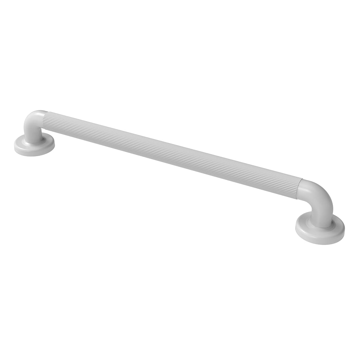 36mm Plastic Fluted Grab Rail - 610mm Length - White - view 3