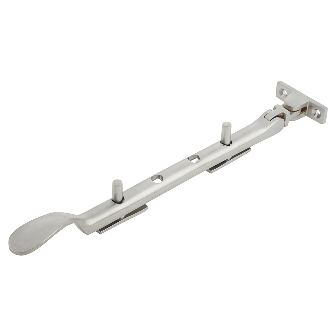 Cast Victorian Casement Window Stay - 10"/250mm Length - Satin Chrome - view 2