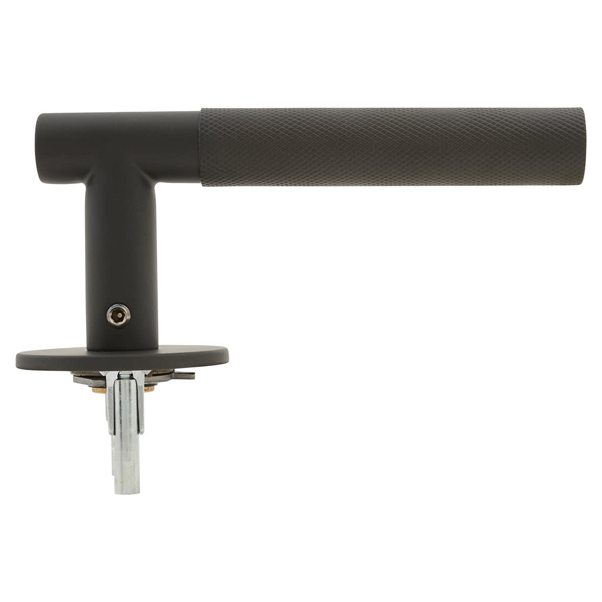Graphite Grey Door Handles on Round Slim Rose - Schema Vinklad Range - view 5