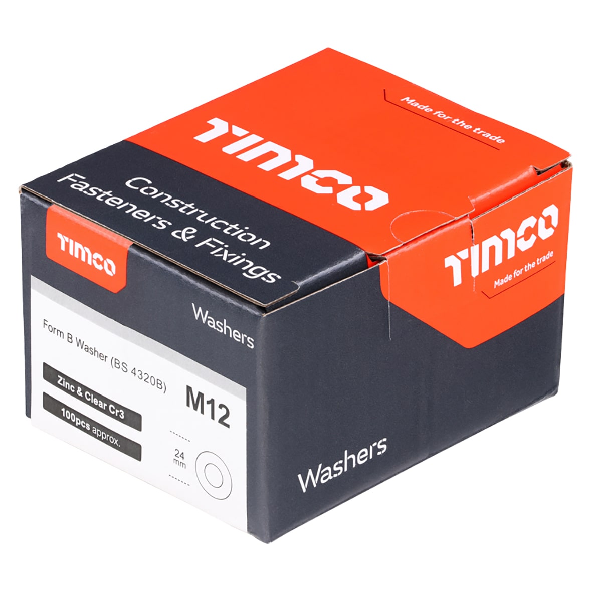 Form 'A' Washer - M12 x 24mm - Zinc Plated - Pack of 100 - view 2