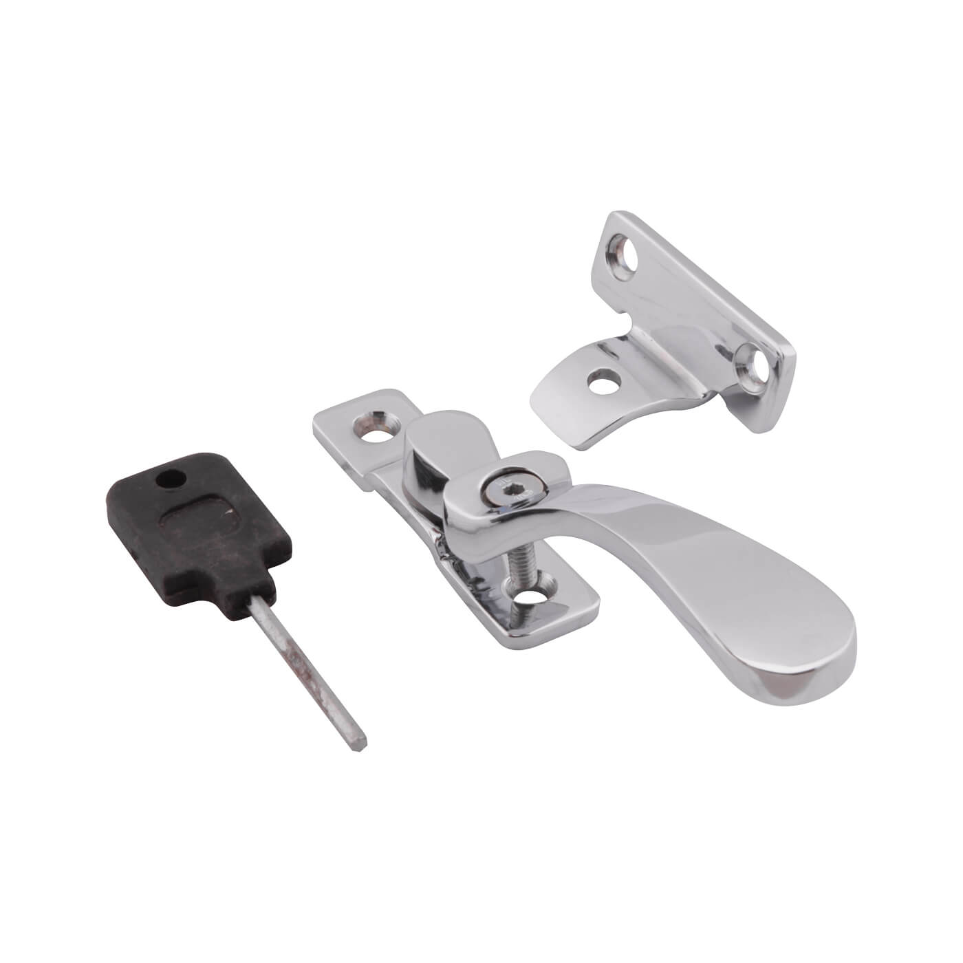 Victorian Locking Wedge Casement Window Fastener - Reversible - Polished Chrome - view 2