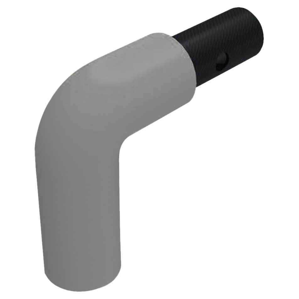FibreRail Bend - Key Clamp System - Wall Mount Short End - Grey - view 2