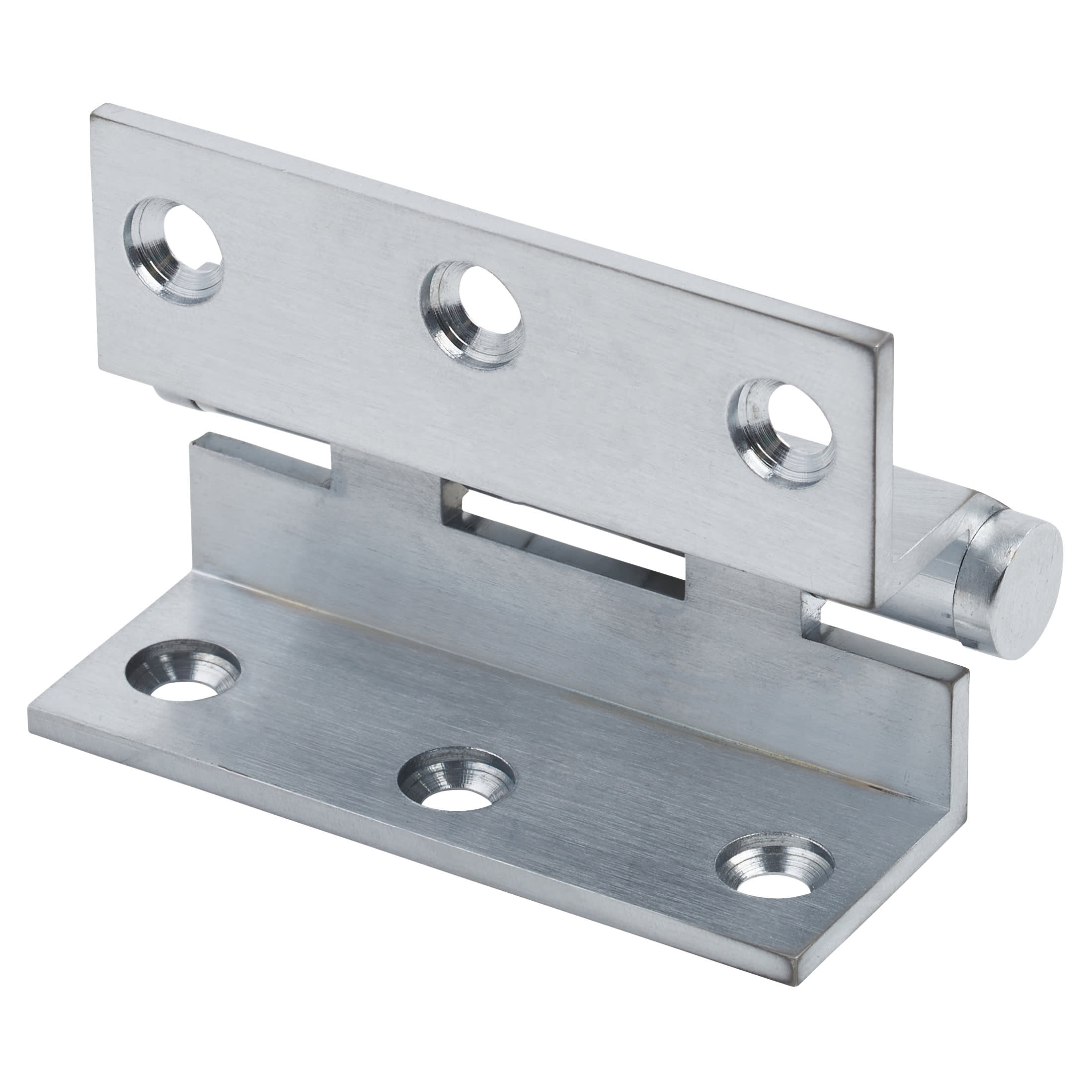 Cranked Ball Bearing Storm Proof Casement Window/Door Hinge - 75 x 3mm - Satin Chrome - Pair - view 3