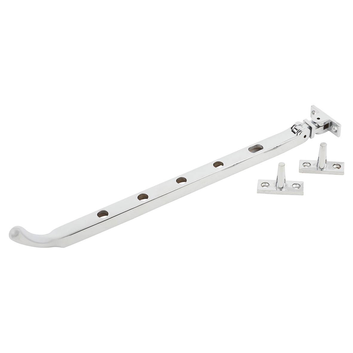 Bulb End Casement Window Stay - 12"/300mm Length - Polished Chrome - view 2