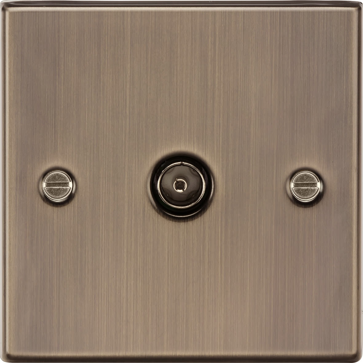 1 Gang Non Isolated TV Outlet - Antique Brass - view 3