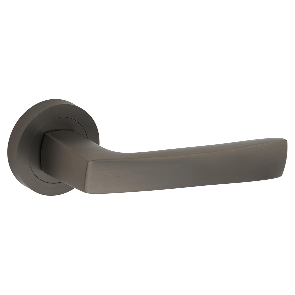 Anthracite Grey Door Handles on Round Rose - Ivy Range - view 2