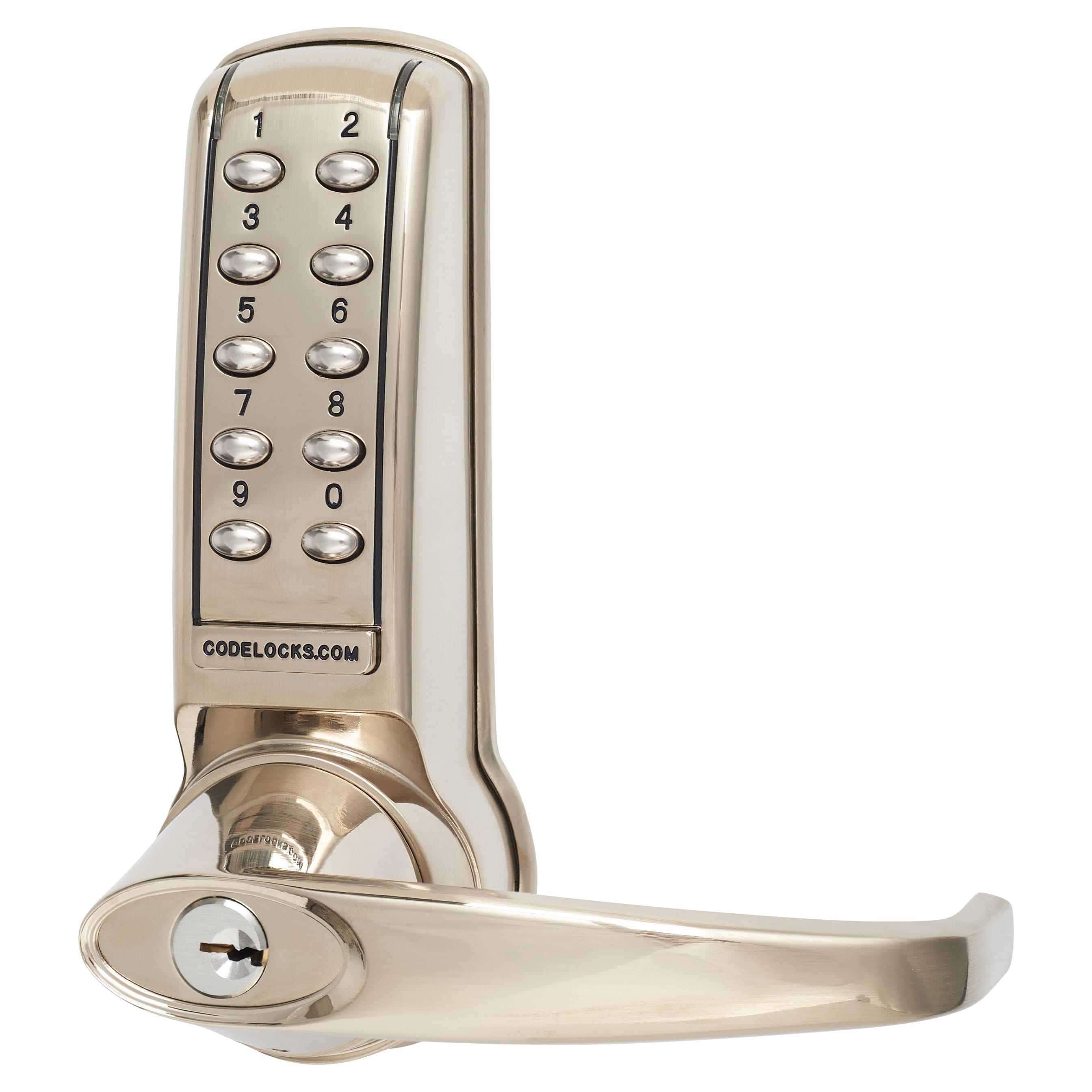 Digital Code Operated Lock and Euro Lock with Key Override - Stainless Steel - view 3