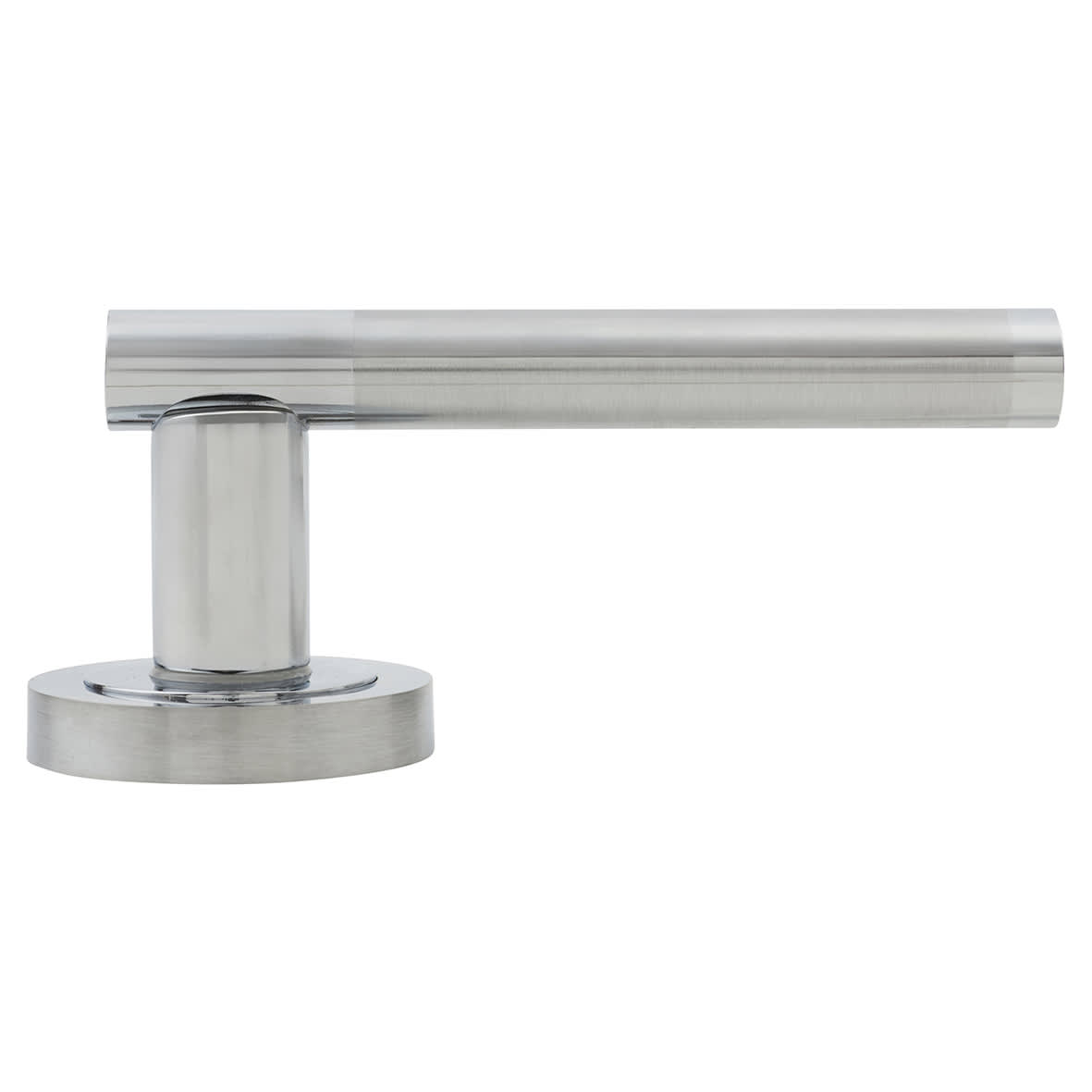 Polished/Satin Chrome Latch Door Handles on Rose Pack - Bella Range - view 5