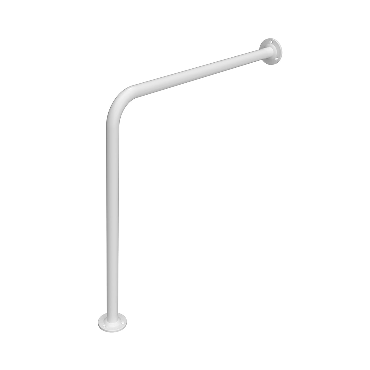 Floor To Wall Rail - 760 x 760mm - White - view 2