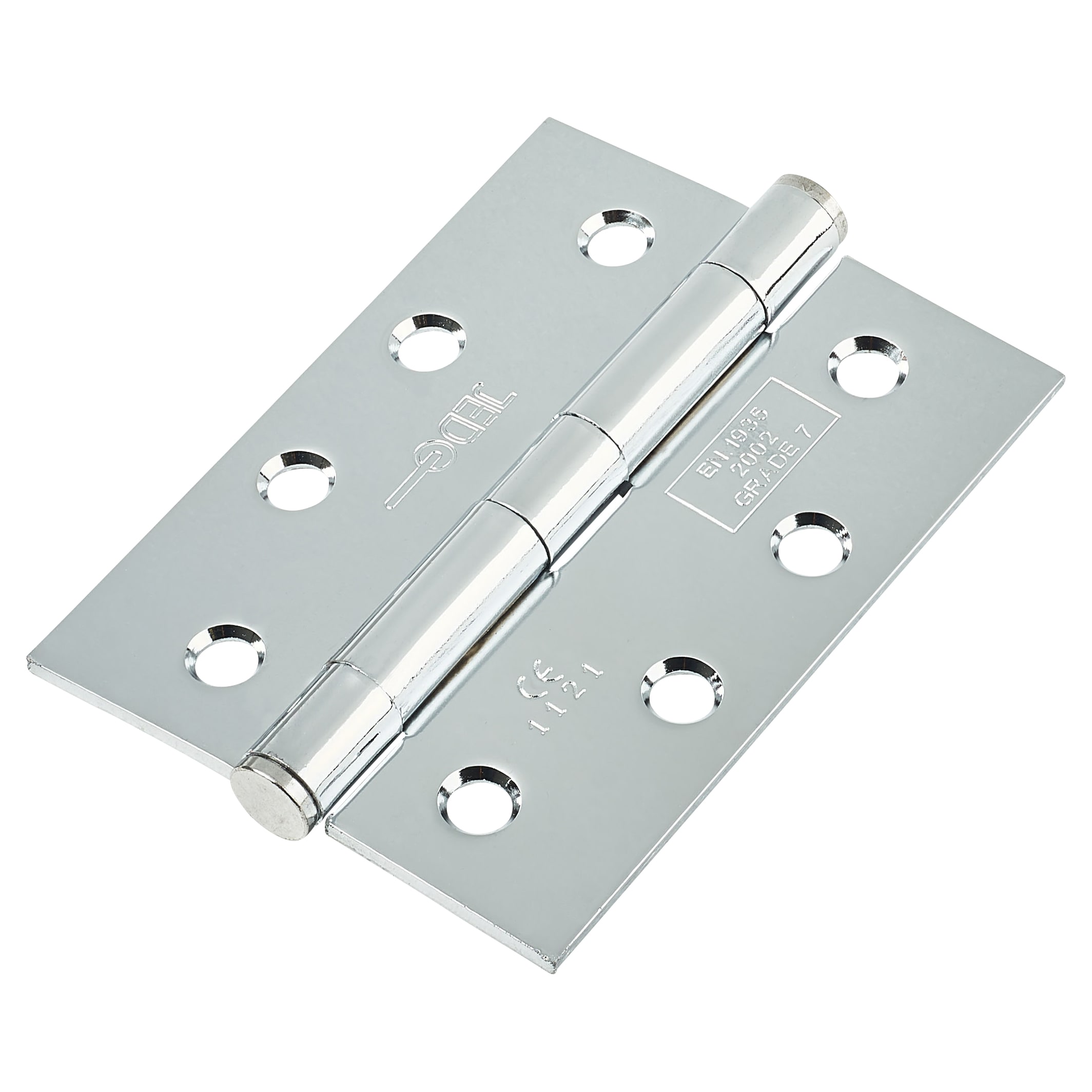 Plain Steel Grade 7 Butt Fire Door Hinge - 102 x 76 x 2.5mm - Polished Chrome - Pair - view 2