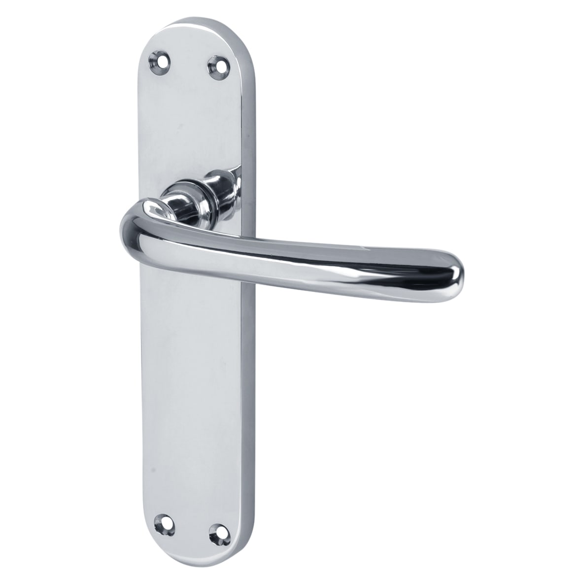 Polished Chrome Latch Door Handles Pack - Sassari Range - view 2